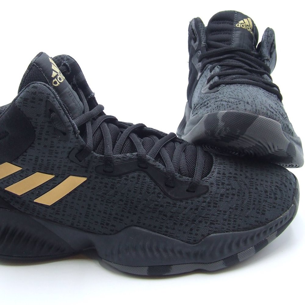 Adidas MAD BOUNCE 2018 Black/Gold Men's Size 7.5 - Picture 2 of 6